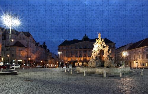GUOHLOZ Puzzle 1000 Teile - Puzzle für Erwachsene und Kinder ab 6 Jahren, Puzzle mit Landschafts-Motiv, Tschechien, Brünn, 75x50cm