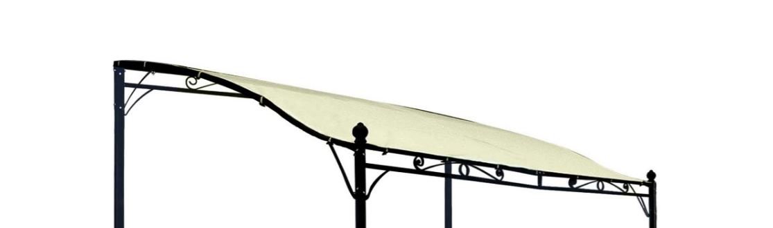 DEGAMO Ersatz Dachplane für Anbaupavillon Mantova 300x250cm, wasserdicht Ecru