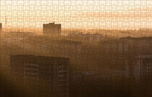 GUOHLOZ 1000 Stück Puzzles für Erwachsene Teenager Stress abbauen Familien-Puzzlespiel mit Poster 1000-teiliges Puzzle Kinder Spielzeug Geschenk Tschernobyl, Pripjat, Ukraine, 75x50cm
