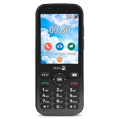 Doro 7010 - 4G Mobiltelefon (3 MP Kamera, 2,8 Zoll (7,11cm) Display, LTE, GPS, Bluetooth, WhatsApp, Facebook, WiFi) graphit
