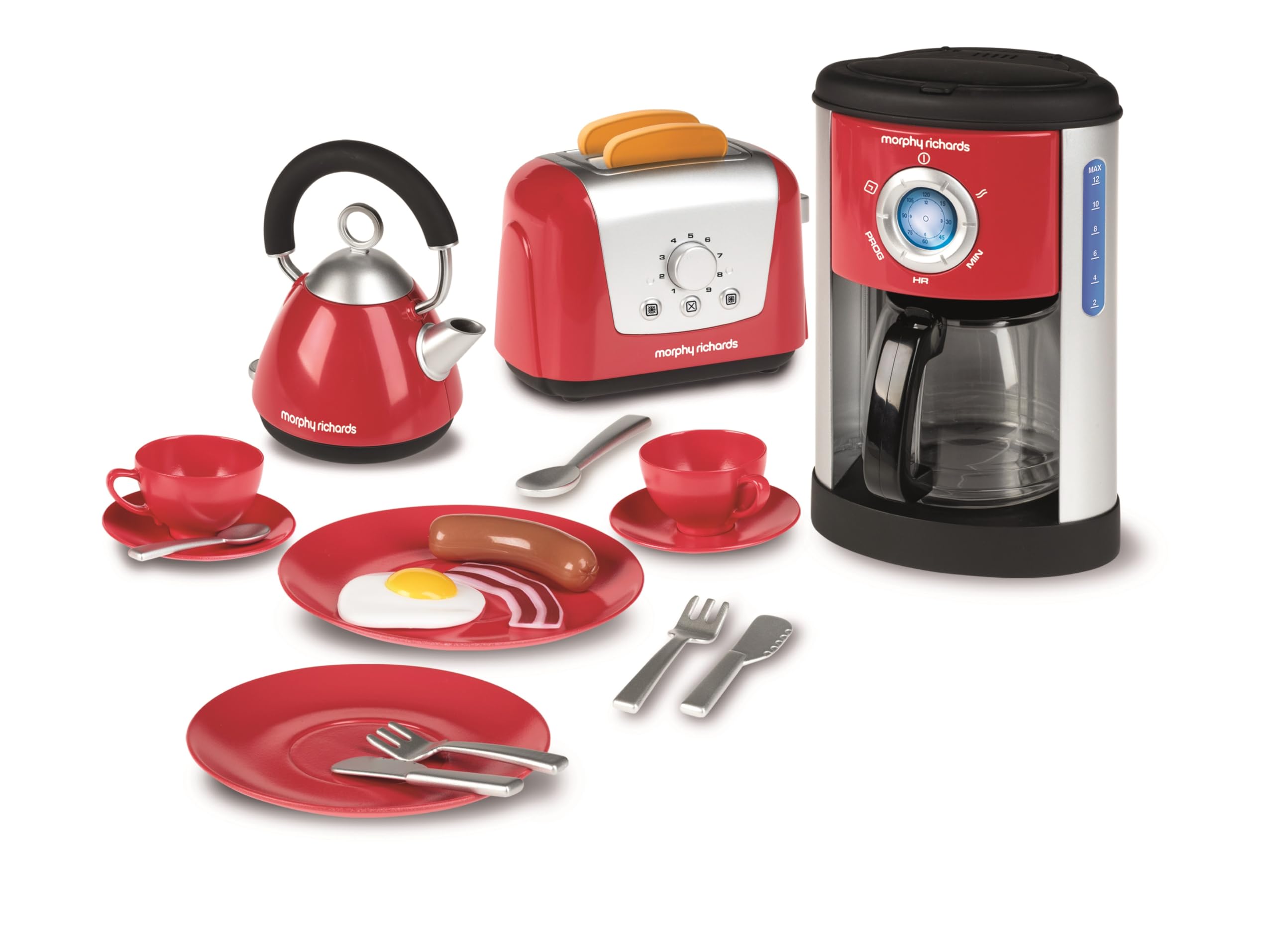 Casdon Morphy Richards Kitchen Set , Toy Kitchen Appliances For Children Aged 3+ , Includes Toaster, Coffee Maker, Kettle & More!