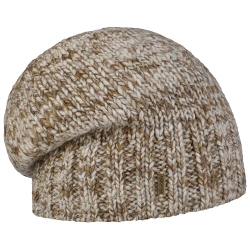 McBurn Alaseja Damen Strickmütze - Made in Italy Strickbeanie Beanie Skimütze Oversize, Oversize Herbst-Winter - One Size beige