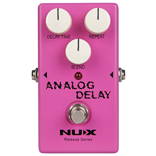 NUX Analoge Delay-Gitarren-Effektpedal, 100 % analoge Schaltung, warmklingender analoger Verzögerungseffekt aus den 80er Jahren.