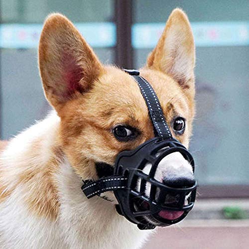 TRoki Atmungsaktiver und Verstellbarer Mundschutz für Hunde mit Wasserzugang