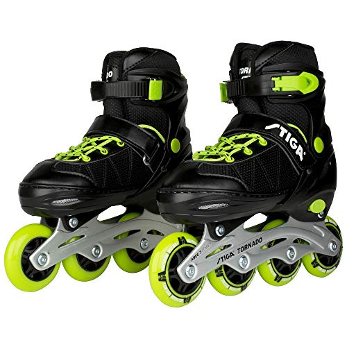 Stiga Kinder STR Tornado Inline Skate, Black, 34-37