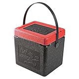 Shoppingbox LUI - schwarz-rot, Kühlbox mit Tragegriff, robust und leicht aus EPP, 15 l, Cooler Box