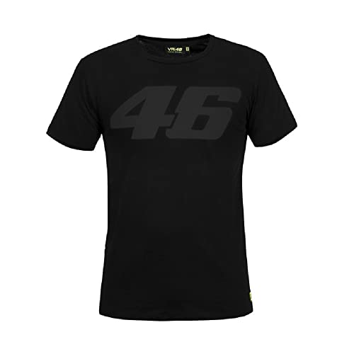 VR 46 Herren Core Ton T-Shirt, Schwarz, L