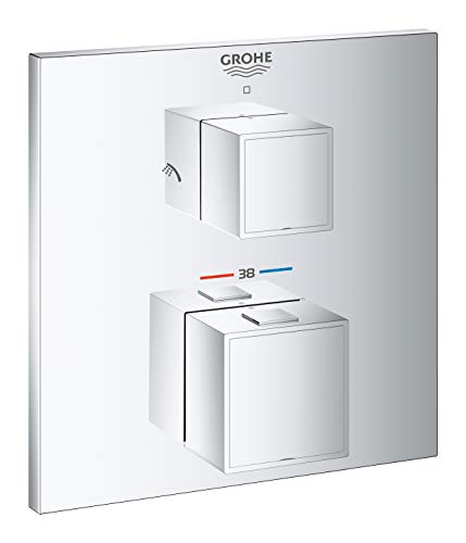 GROHE Grohtherm Cube | Thermostat-Brausebatterie mit integrierter 2-Wege-Umstellung | chrom | 24154000