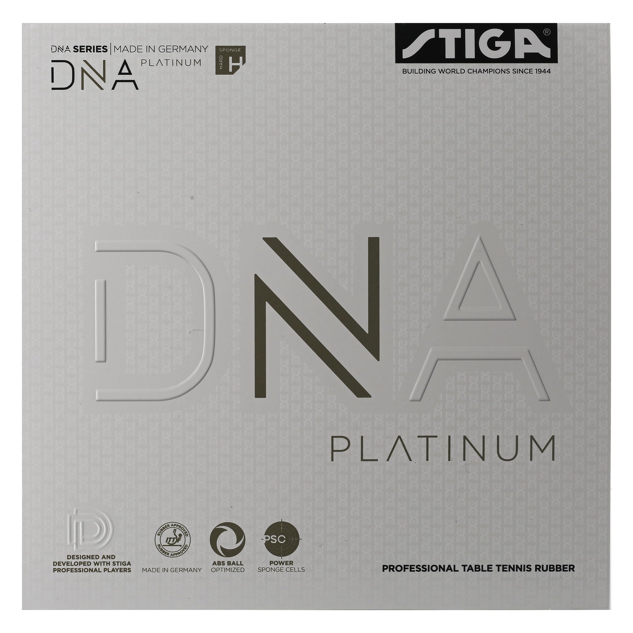 Stiga Unisex-Adult DNA Platinum H Tischtennisbelag, Schwarz, 2.1