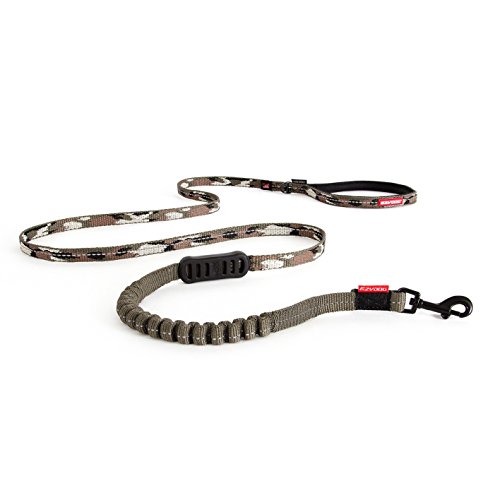 EzyDog Zero Shock Lite Hundeleine für Kleine Hunde - 120cm 180cm - Reflektierende für Maximale Sicherheit - Elastische Leine mit Bungee Ruckdämpfer (120cm, Camo)