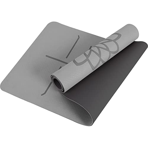 Mat Block Yogamatte mit rutschfestem, 0,6 cm dickem, reißfestem, hochdichtem TPE-Schaumstoff für Zuhause, Pilates und Bodenübungen und Fitness, Grau (183 cm L x 61 cm B) (ATPE002GY)
