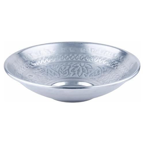 Marrakesch Schale Obstschale aus Aluminium 29cm groß | Schüssel Embla als Tischdeko in der Küche