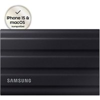 Samsung T7 Shield MU-PE1T0S - SSD - verschlüsselt - 1TB - extern (tragbar) - PCs, Macs, Android-Geräte, Smart TVs - USB 3,2 Gen 2 (USB-C Steckverbinder) - 256-Bit-AES - Schwarz (MU-PE1T0S/EU)