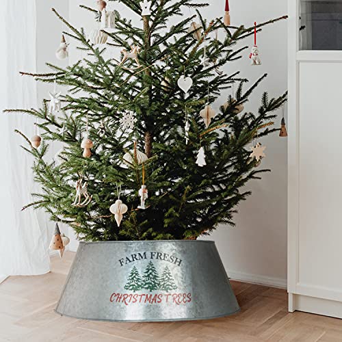 MARRAKESCH Weihnachtsbaum Kragen aus Metall 60cm Silber Christbaum Nest Arjan als Weihnachtsdeko