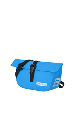 Travelite Gepäck - Lenkertasche Unisex Lenkertasche Fahrrad mit abnehmbaren Schultergurt, wasserdicht mit Roll Top Verschluss + Reflektoren, 5 Liter, 0.4kg