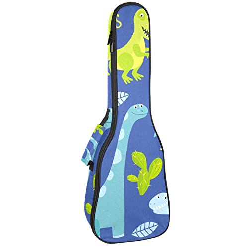 Ukulele Koffer Dinosaurier Blau Ukulele Tasche 21 Zoll Wasserdicht Oxford Gig Bag Mit Tasche Für Jungen Mädchen