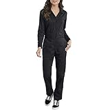 Dickies Damen Langärmeliger Baumwoll-Twill Arbeits-Overalls, Schwarz, 36