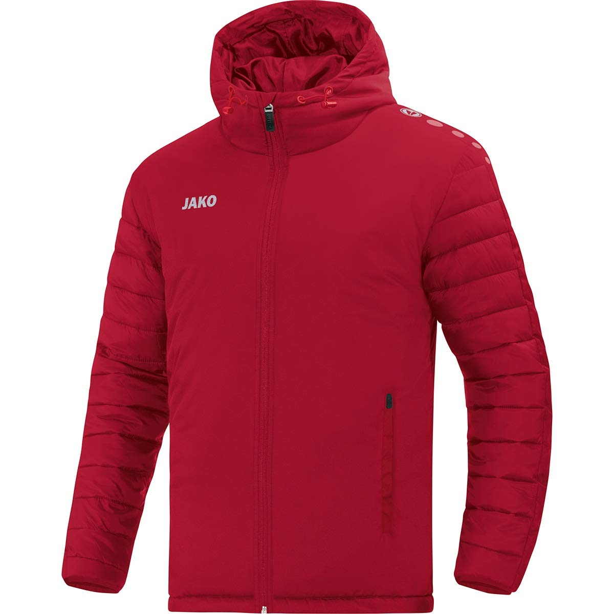 JAKO Unisex Kinder Stadionjakke team Sonstige Jacke, chili rot, 140 EU