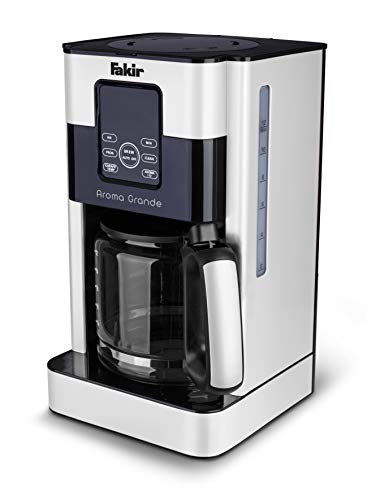 Fakir Aroma Grande / Kaffeemaschine, Filterkaffeemaschine mit Glaskanne, mit Touch-Display, Wasserstandsanzeige, bis zu 12 Tassen, weiß - 1000 Watt