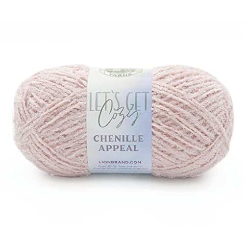 Lion Brand Yarn Chenille Appeal Garn, Pfirsichpeitsche