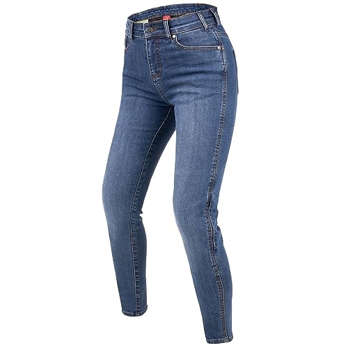 REBELHORN Classic III Lady MotorradJeans Damen | Aramidfaser Futter | SAS-TEC Knie und Hüftprotektoren | Skinny Fit