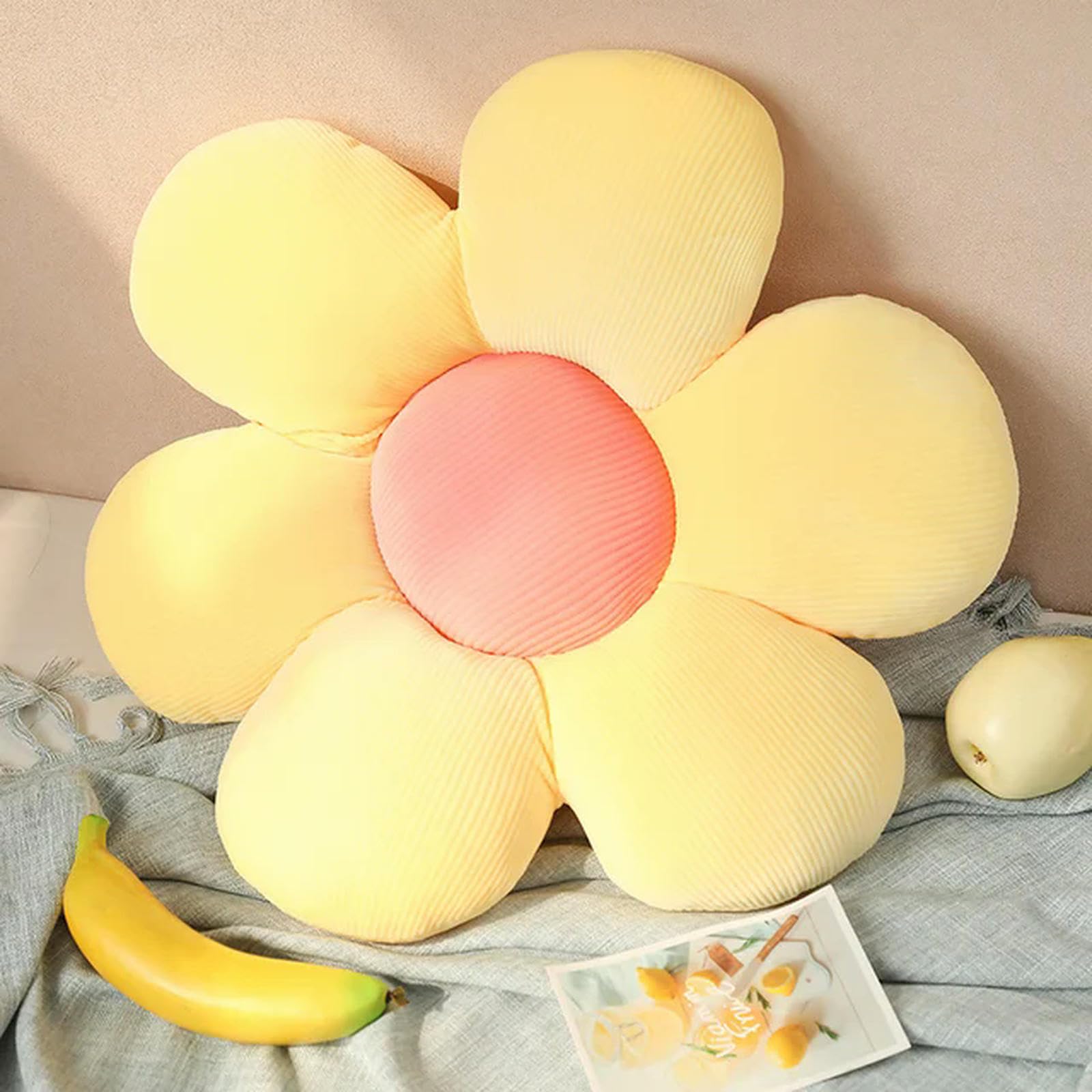 GagaLu Große Größe Plüsch Sonnenblumenkissen gefüllt Blume Sitzkissen Stuhl dekoriert niedlich Geschenk 30cm 1