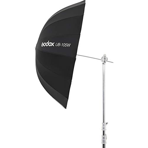 Godox UB-105W 41in 105cm Parabolic Black White Reflective Umbrella Studio Light Umbrella with Black Silver Diffuser Cover Cloth (UB-105W)