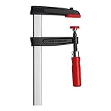 BESSEY Temperguss-Schraubzwinge TGRC80S12, Spannweite 800 mm Ausladung 120 mm, Stabile Hohlprofilschiene mit Riffelung, Gewicht 2,62 Kg