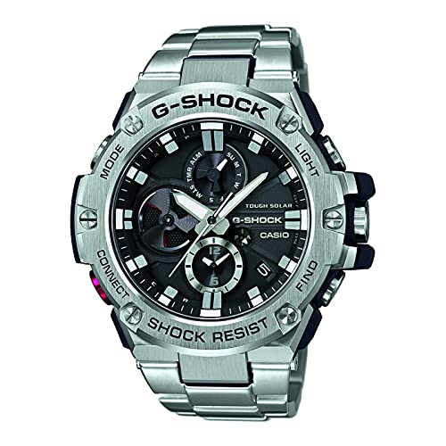 CASIO Herren Digital Uhr mit Edelstahl Armband GST-B100D-1AER