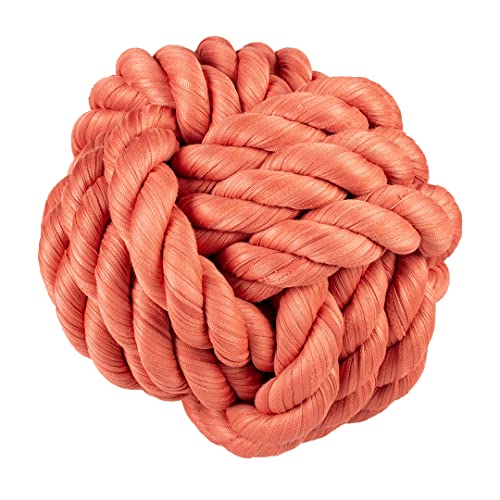 duvoplus, Seil aus Sweater, Ball, M, 14 x 14 x 14 cm, Rot, Spielzeug, Rot, Hund