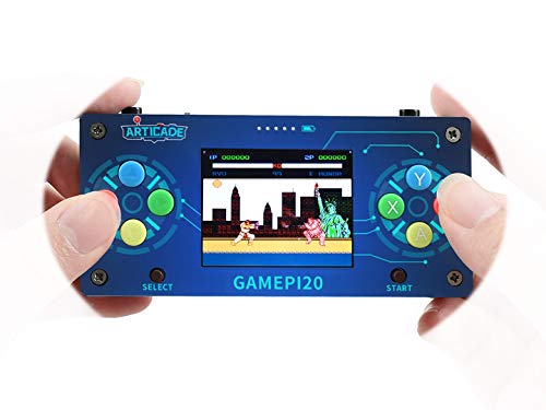 Waveshare GamePi20 Mini Retro Video Portable Game Console for Raspberry Pi Zero/Zero W/Zero WH 2.0inch IPS Display 320x240 Pixels Onboard Speaker and Earphone Jack(Raspberry Pi Zero WH Inside)