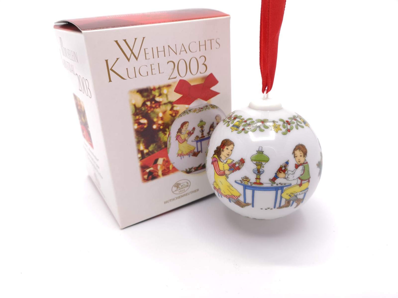 Hutschenreuther Porzellankugel Weihnachtskugel 2003 OVP