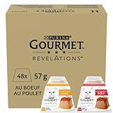 Gourmet Gourmet PURINA GOURMET Revelations Mousse, Katzenfutter nass in Sauce, Huhn & Rind, 48er Pack (48 x 57g)