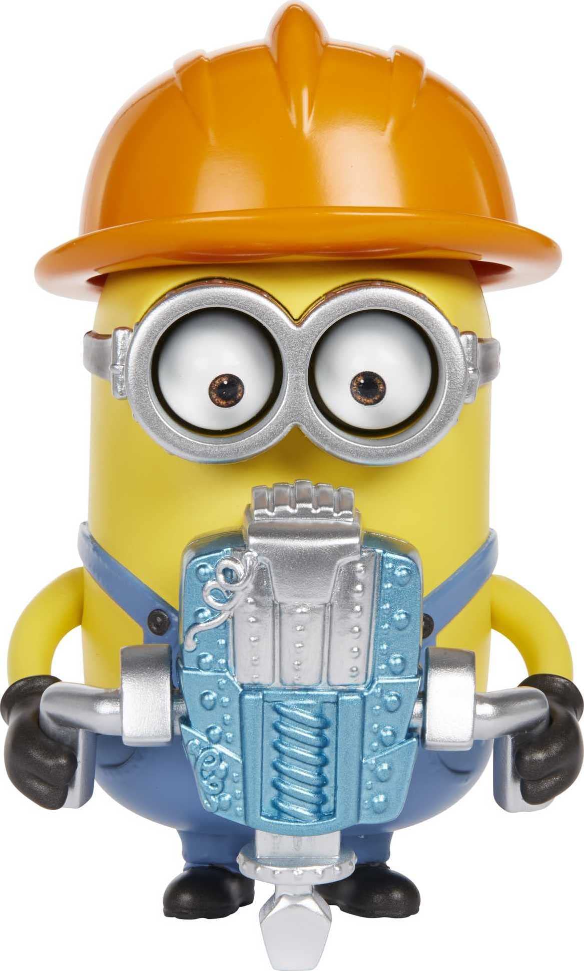 Mattel Minions GMF03 : Auf der Suche nach dem Mini-Boss" Loud N’ Rowdy Dave, sprechende Actionfigur mit Presslufthammer, Filmfigur-Spielzeug, für Kinder ab 4 Jahren