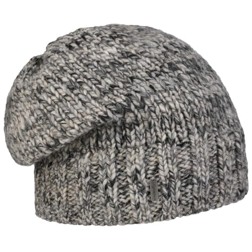 McBurn Alaseja Damen Strickmütze - Made in Italy Strickbeanie Beanie Skimütze Oversize, Oversize Herbst-Winter - One Size grau