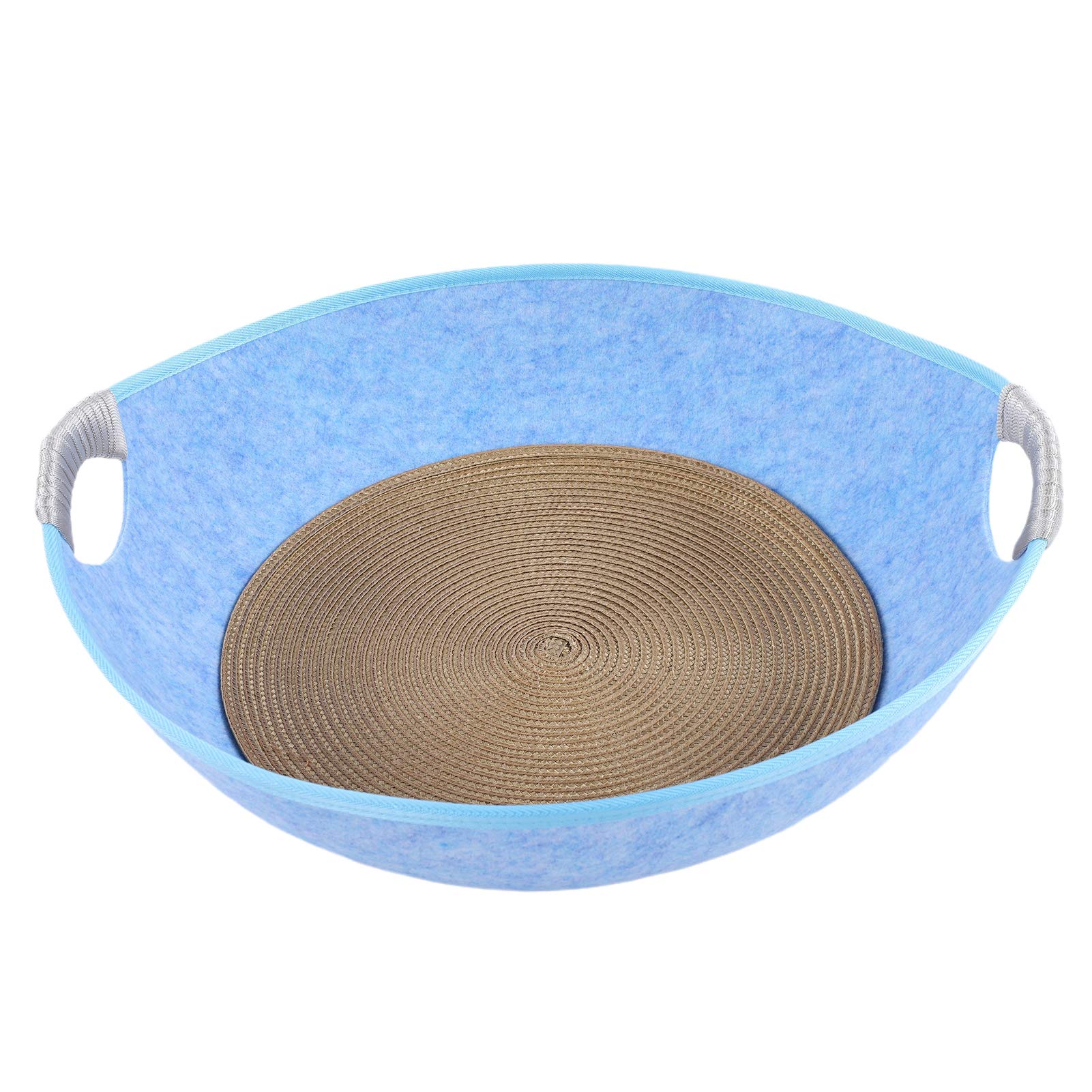 Zerodis Haustier Schlafbett, Universal Soft Tragbare Katzenstreu Zwinger Hundebett Welpe Winter Warm Sofa Liege Kissen Hamster Schlafhaus Käfig für Kleintier(Blau)