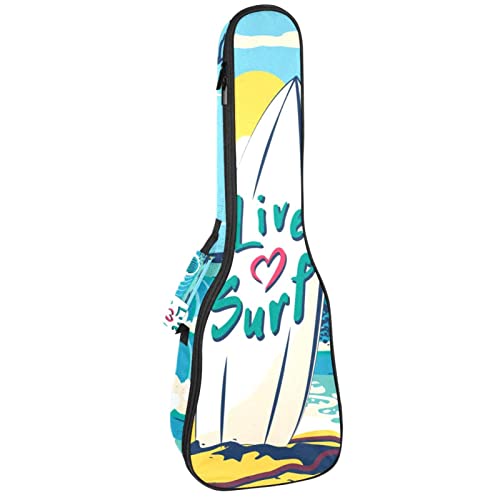 Ukulele Koffer Surfbrett Strand Ukulele Tasche 21 Zoll Wasserdicht Oxford Gig Bag Mit Tasche Für Jungen Mädchen