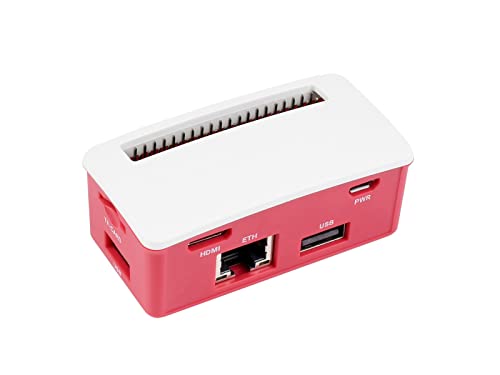 Ethernet/USB HUB Box für Raspberry Pi Zero/Zero W/Zero WH, ETH/USB HUB HAT (B) Innen, mit 1x RJ45 10/100M Ethernet Port, 3X USB 2.0 Ports, ABS Box Mattpolierte Oberfläche, Schön & Staubdicht