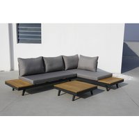 Loungeset »NAXOS«, 4 Sitzplätze, Polyester, inkl. Auflagen