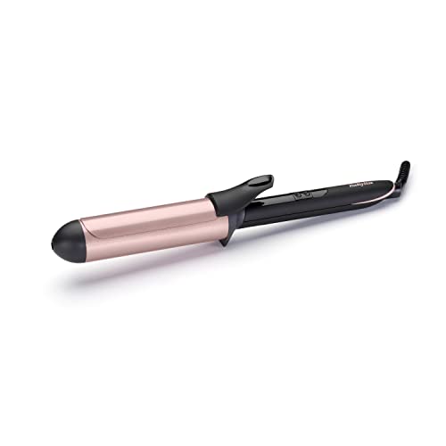 BaByliss C453E Curling Tong Lockenstab mit Klammern 38mm Max. 210 °C Hitzeschutzmatte Quartz-Keramik Beschichtung Rosa Schwarz