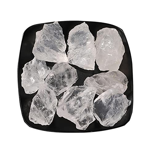 LIJUCAI 100 g 3–5 cm natürlicher klarer Quarz weißer Kristall raue Mineralsteine ​​für Aquarien und Aquarien Dekoration, 1,2 cm 100 g