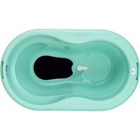 Rotho Babydesign TOP Badewanne, Mit Antirutschmatte und Ablaufstöpsel, 0-12 Monate, TOP, Swedish Green (Mintgrün), 200010266