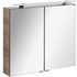 FACKELMANN Spiegelschrank »LUXOR«, BxHxT: 80 x 72,5 x 20,5 cm, 6500 K, kaltweiß, 7W - grau