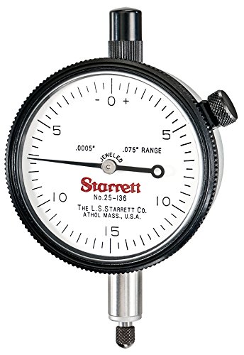 Starrett 25-136J Zifferblattanzeige, Bereich: 0,95 cm, Zifferblatt: 0-15-0