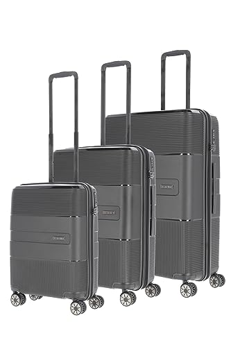 Travelite Waal - 4-Rollen-Trolley Set 3tlg. Black