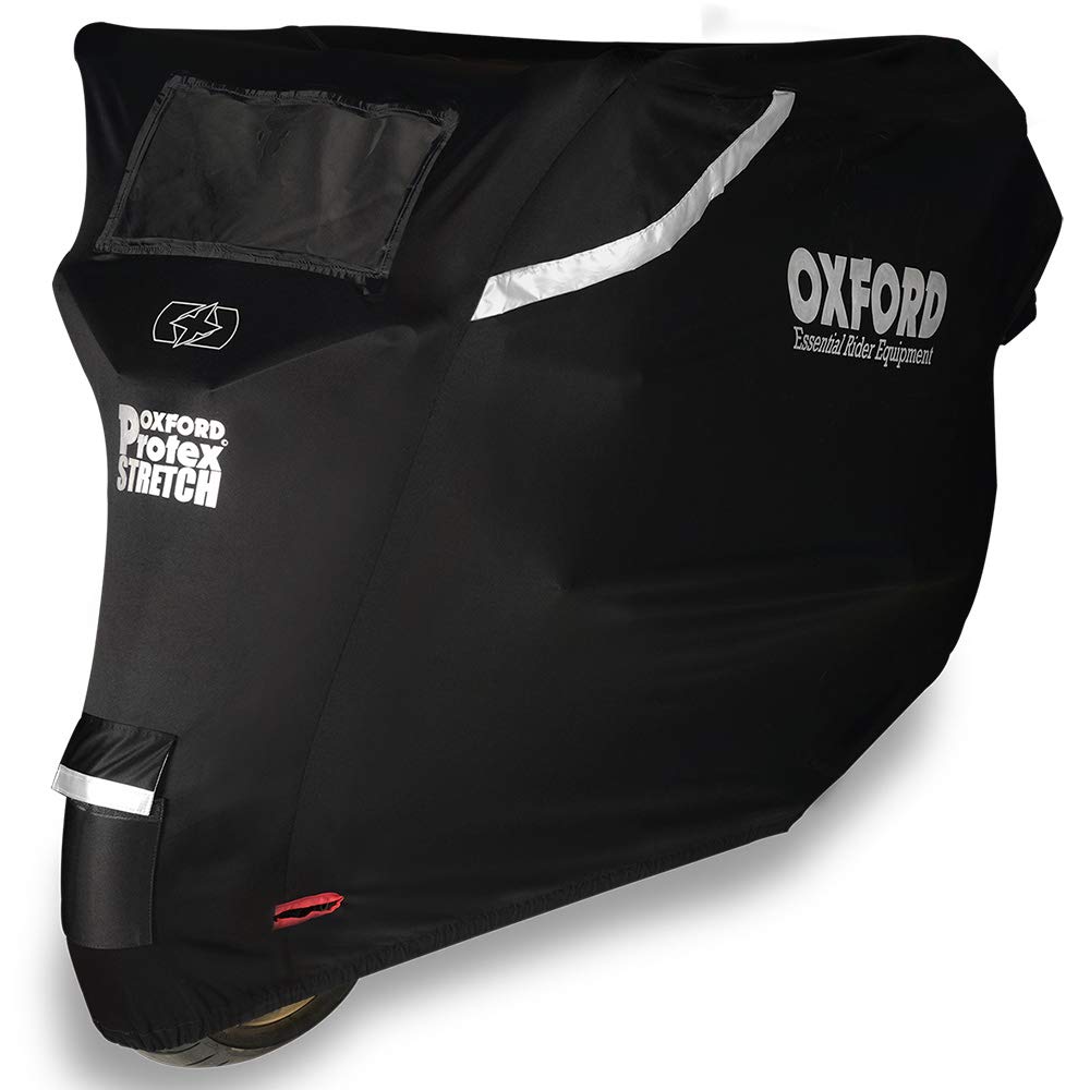 Oxford PROTEX Premium AUSDEHN Passform Outdoor Motorrad Abdeckung - Schwarz, S