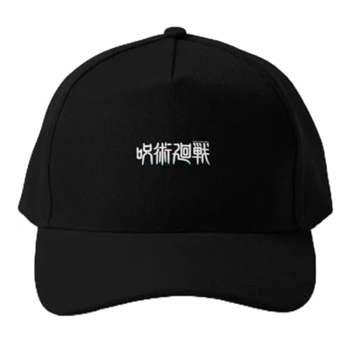 Baseballmütze Logo von Jujutsu Kaise Baseballmütze Snapback Sun Boys Bedruckte Outdoor-Mütze Sommer-Frühlingsmütze Schwarz