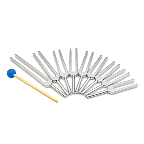 Seprendi Stimmgabel Set - 9 Stimmgabeln f¨¹r Heilung, Klangtherapie, Halten K?Rper, Geist und Seele Perfekter Harmonie - Silber