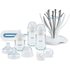 NUK Nature Sense Glasflaschen Set, Nature Sense Babyflaschen mit Temperature Control Anzeige, Trinksauger, Flaschenbürste, Multi Dry und Genius Schnuller